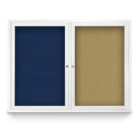 United Visual Products Corkboard, Pearl/Black, 60" X36" UV405-BLACK-PEARL